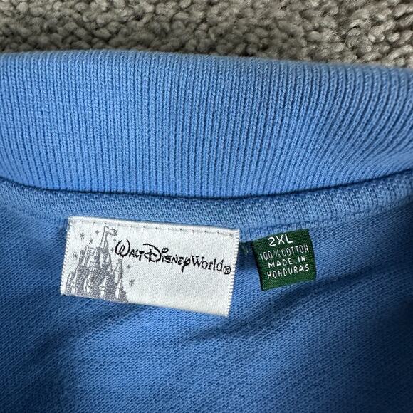 Disney Polo Shirt Mens XXL 2XL Blue Mickey Mouse Embroidered WDW Short Sleeve - Picture 4 of 10